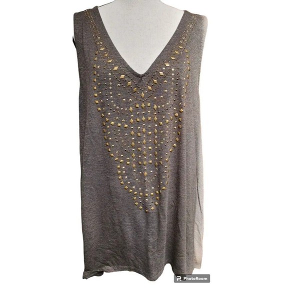 Knox Rose Embellished Oversized Tank Size 3X - Picture 1 of 8